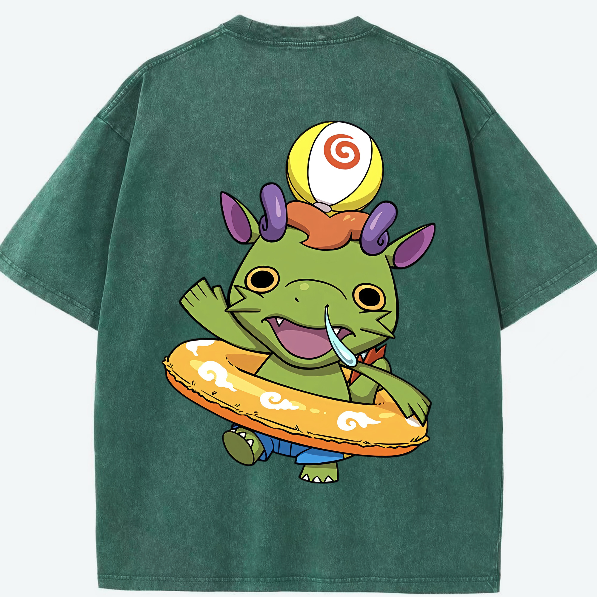 （画像用） 妖怪ウォッチ Yo-kai Watch 綿100% ヴィンテージ風 半袖Tシャツ（背面プリント）